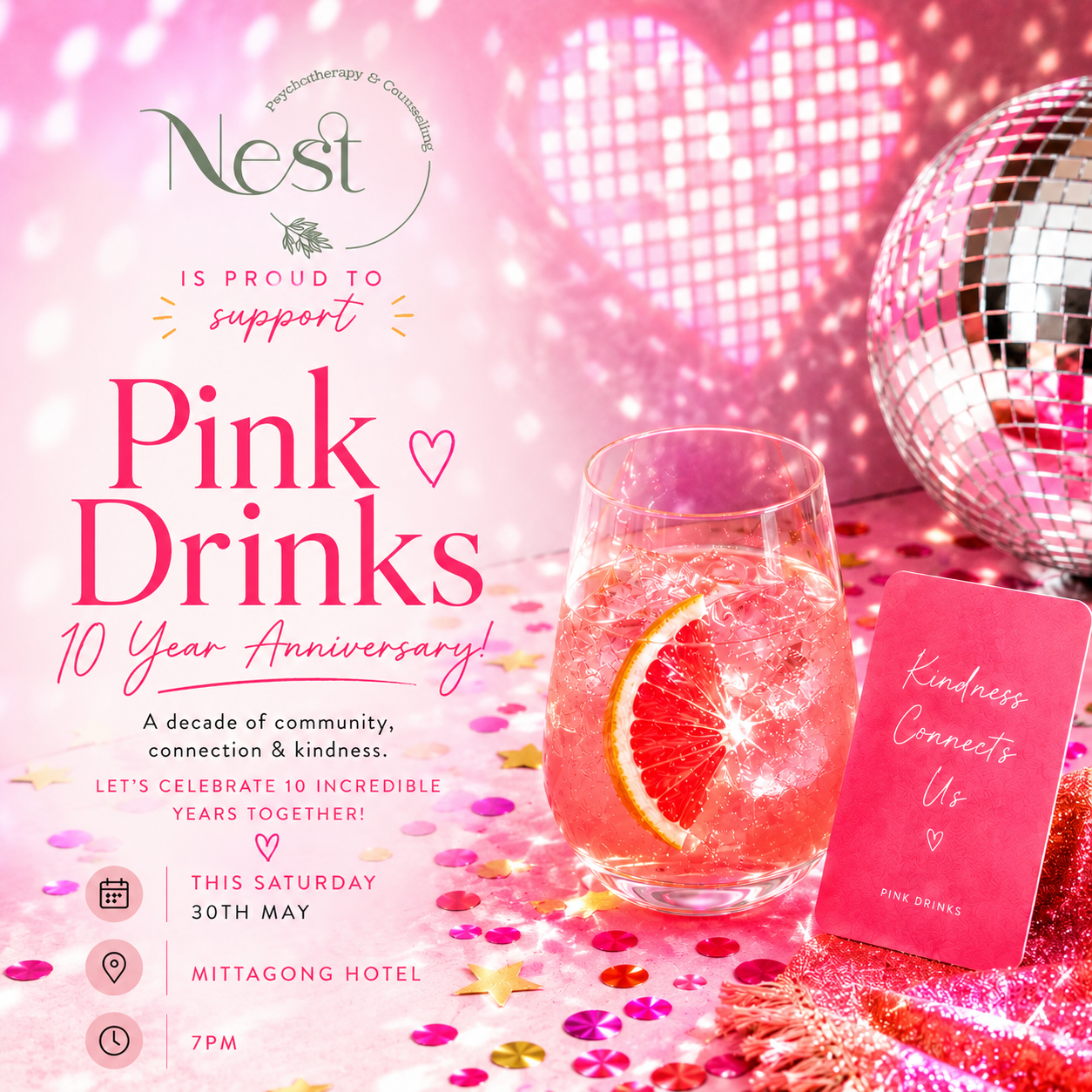 Home 4 Pink Drinks 10 Year Celebration